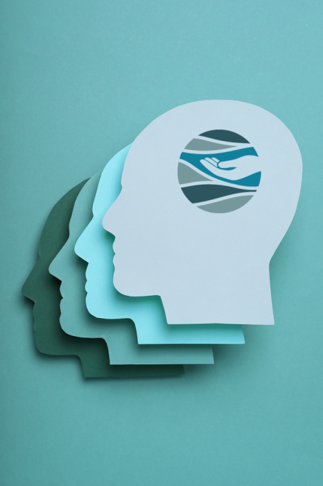 Cutout heads with Origins Behavioral Health logo